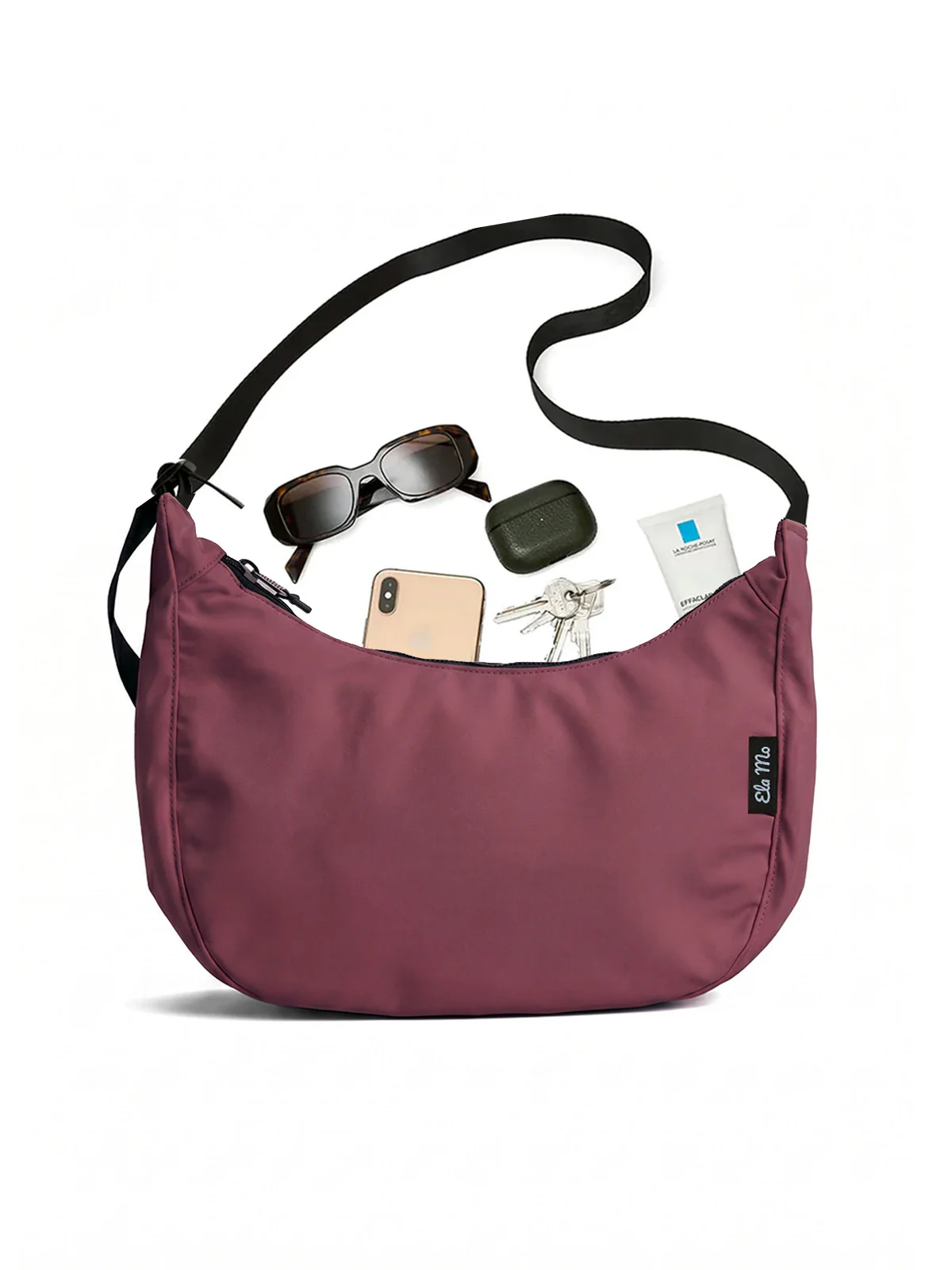 Ela Mo™ Moon Bag | Dark Berry (Coated) - Image 6