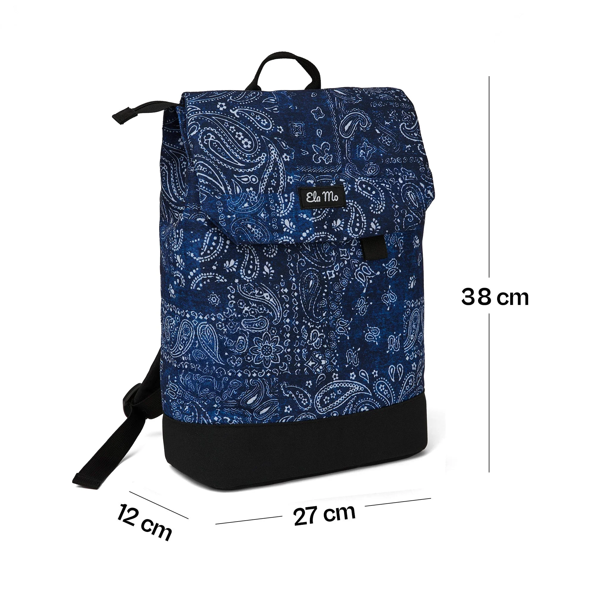 Ela Mo™ Daypack Rucksack | Denim Paisley - Image 3