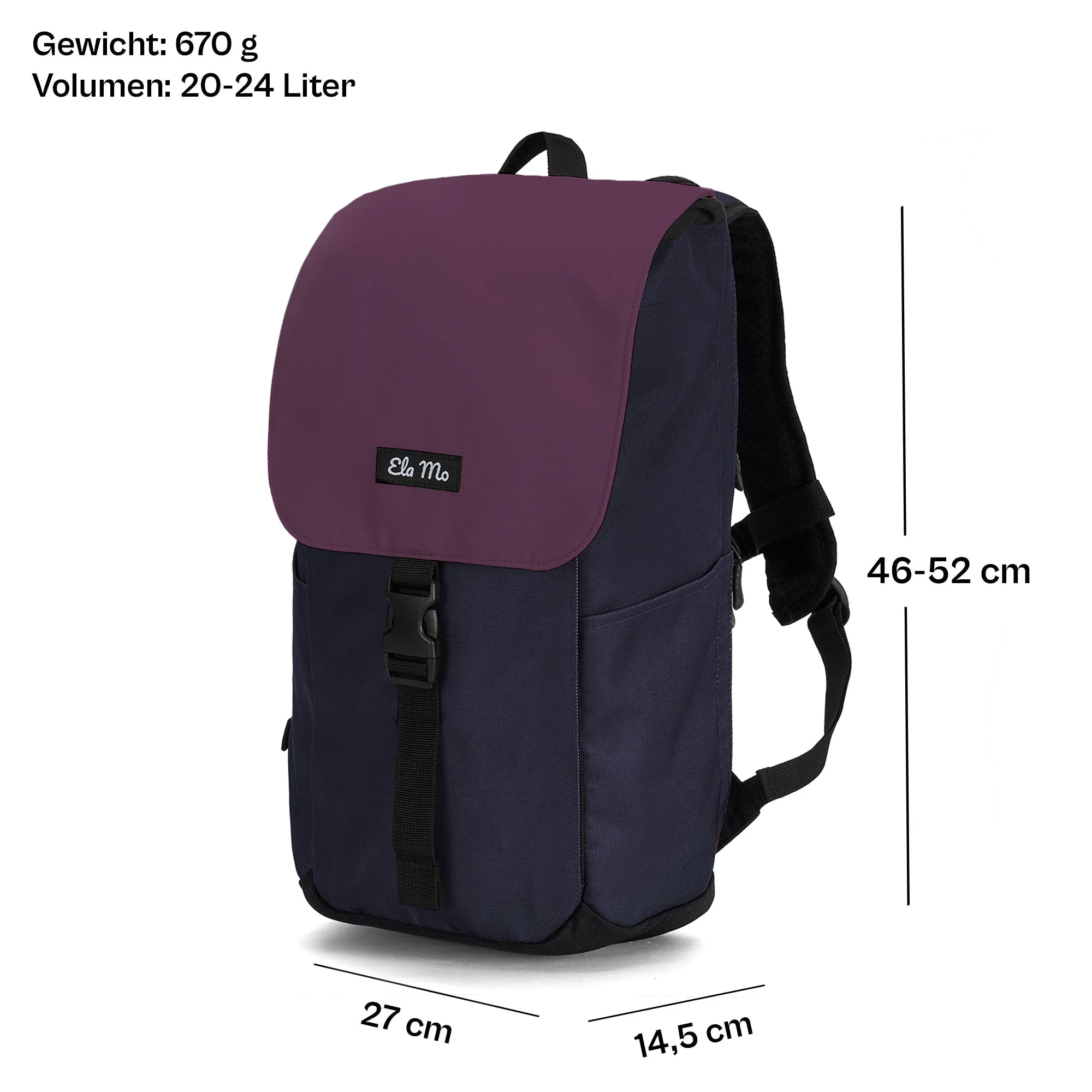 Ela Mo™ Everywhere Rucksack | Berry - Image 5
