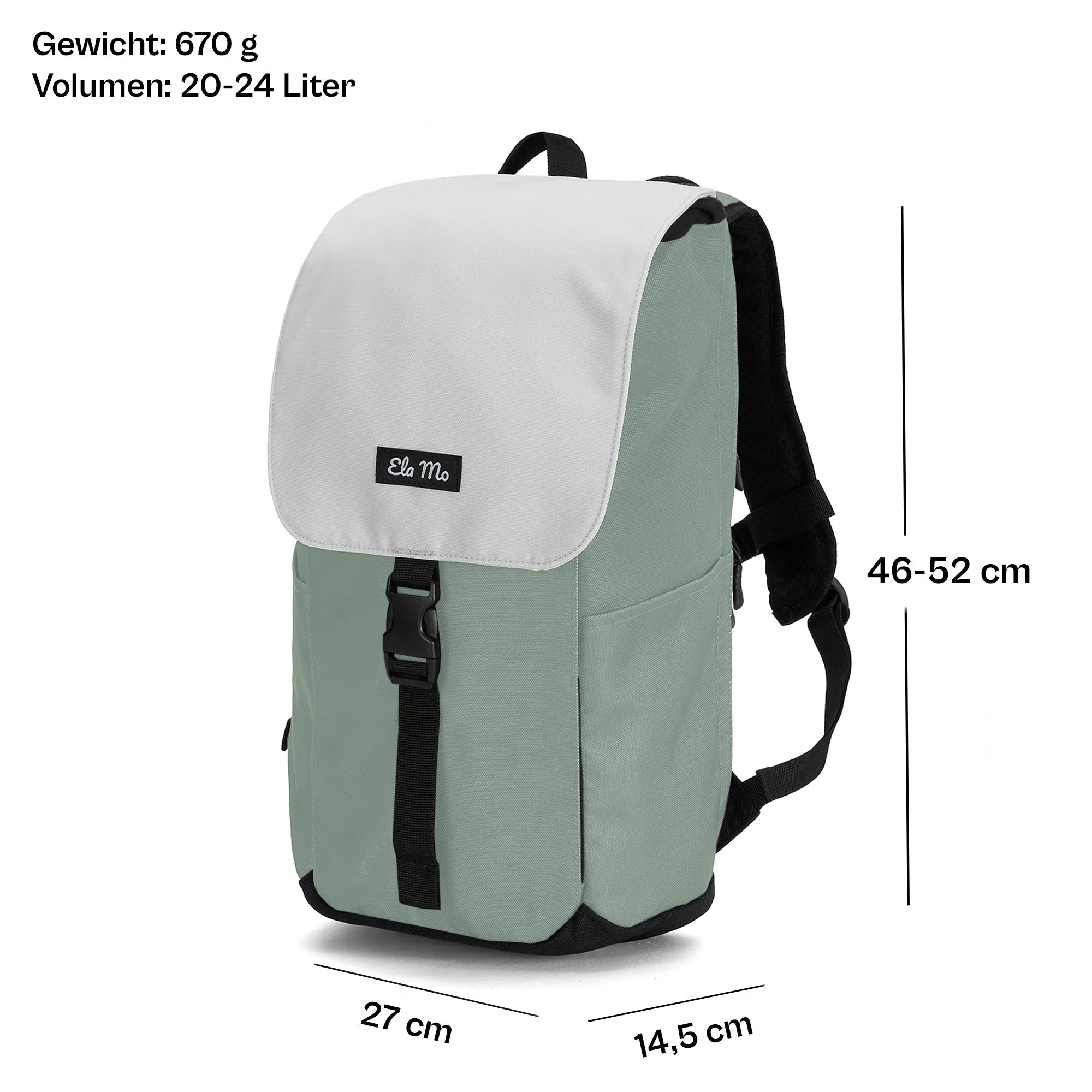 Ela Mo™ Everywhere Rucksack | Mintgrey - Image 5