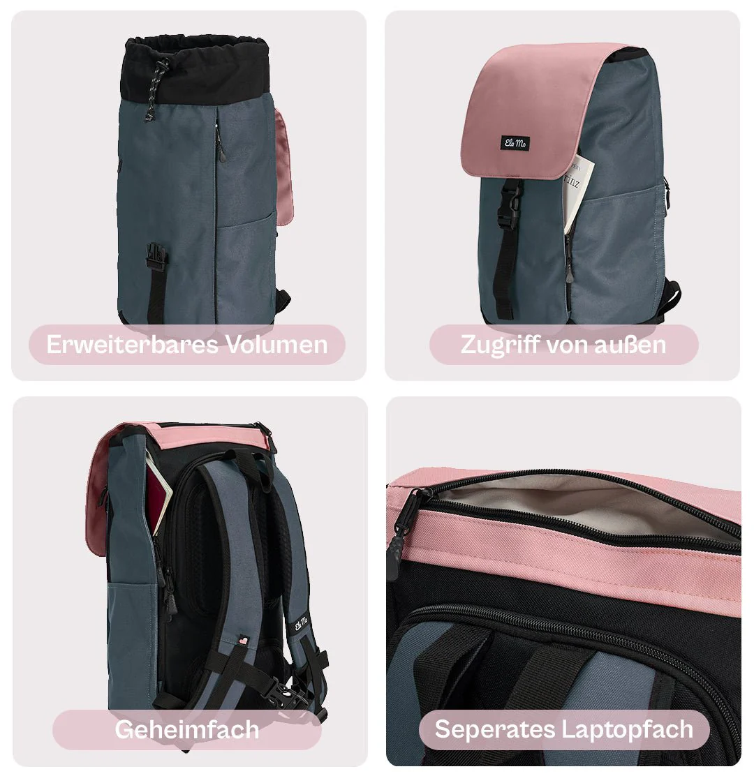 Ela Mo™ Everywhere Rucksack | Salmon - Image 4