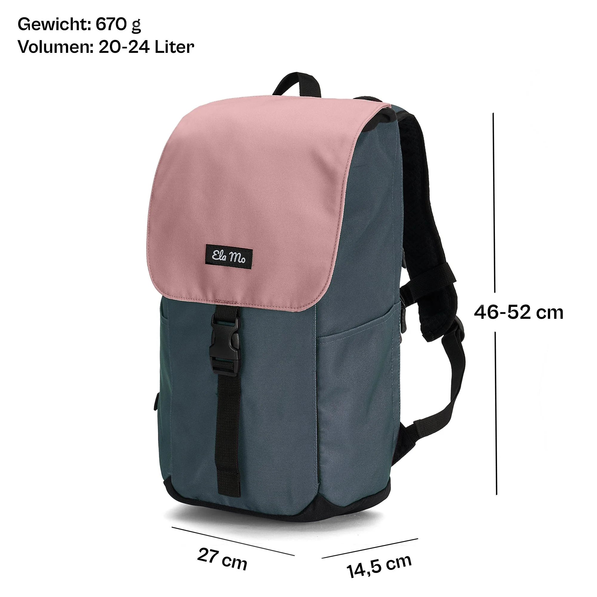 Ela Mo™ Everywhere Rucksack | Salmon - Image 5