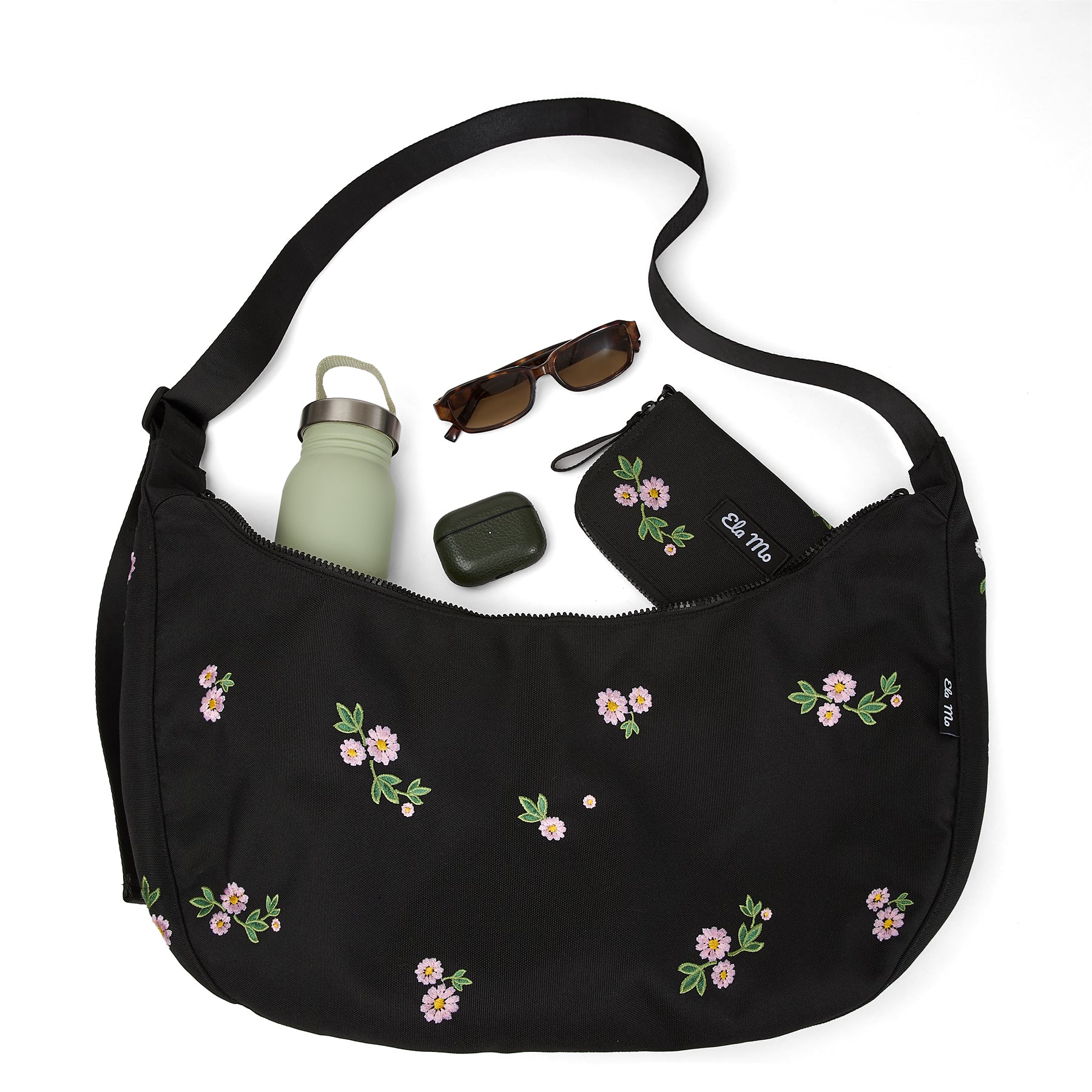 Ela Mo™ Moon Bag Large | Embroidery Edition Upsy Daisy - Image 7