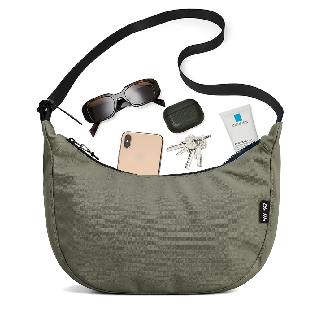 Ela Mo™ Moon Bag | Coated Edition Olive - Image 6