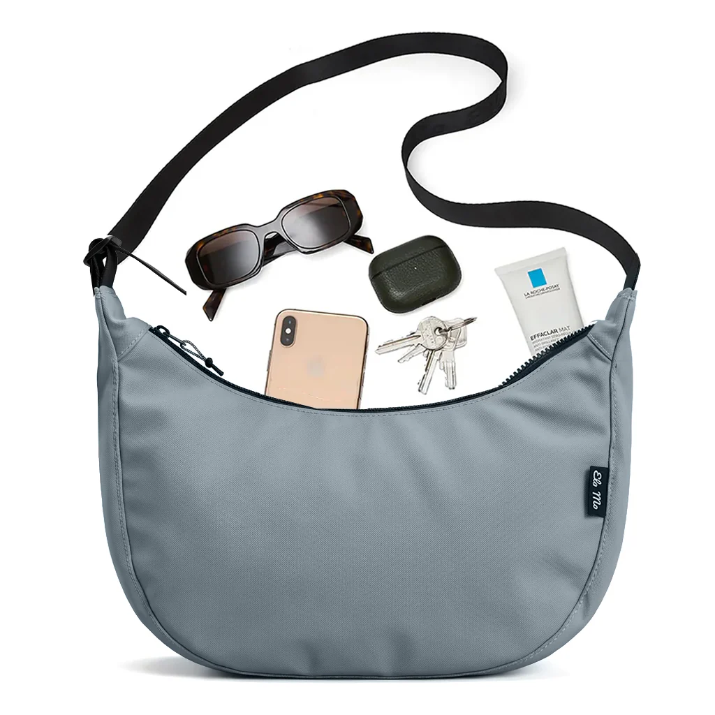Ela Mo™ Moon Bag | Coated Edition Smoke Blue - Image 7