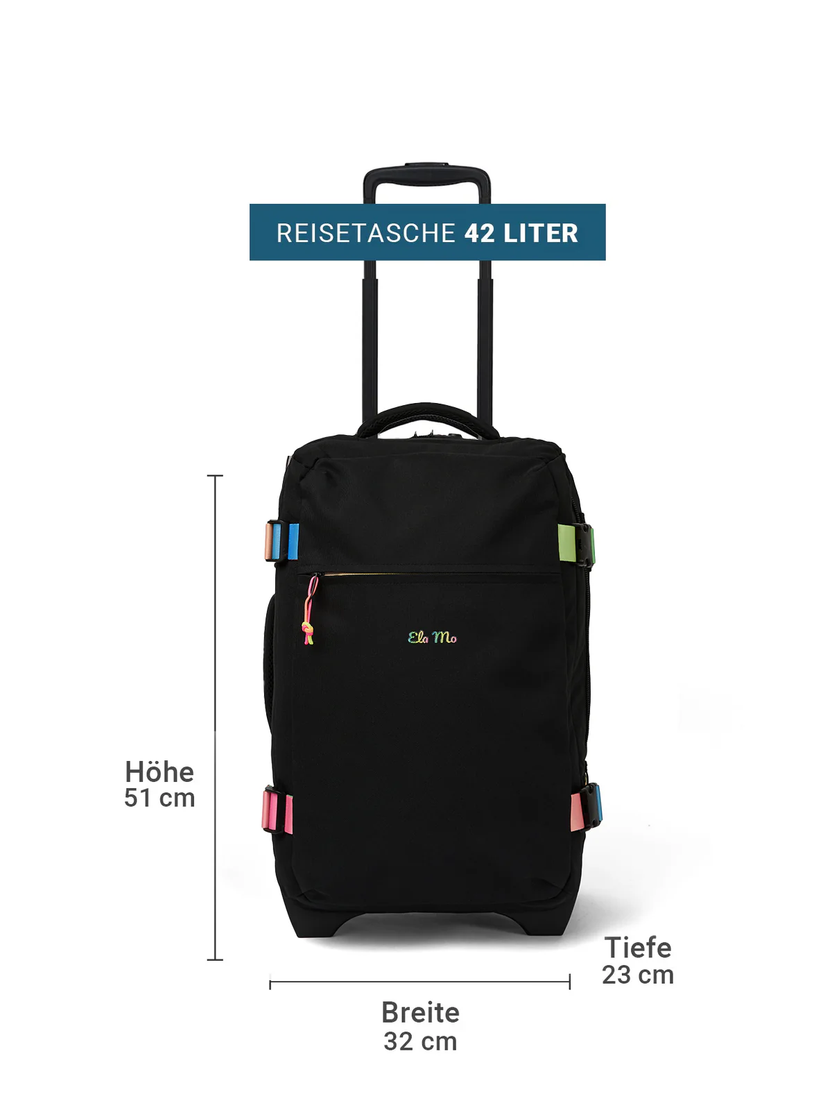 Ela Mo™ Reisetasche mit Rollen 42 Liter | Rainbow - Image 4