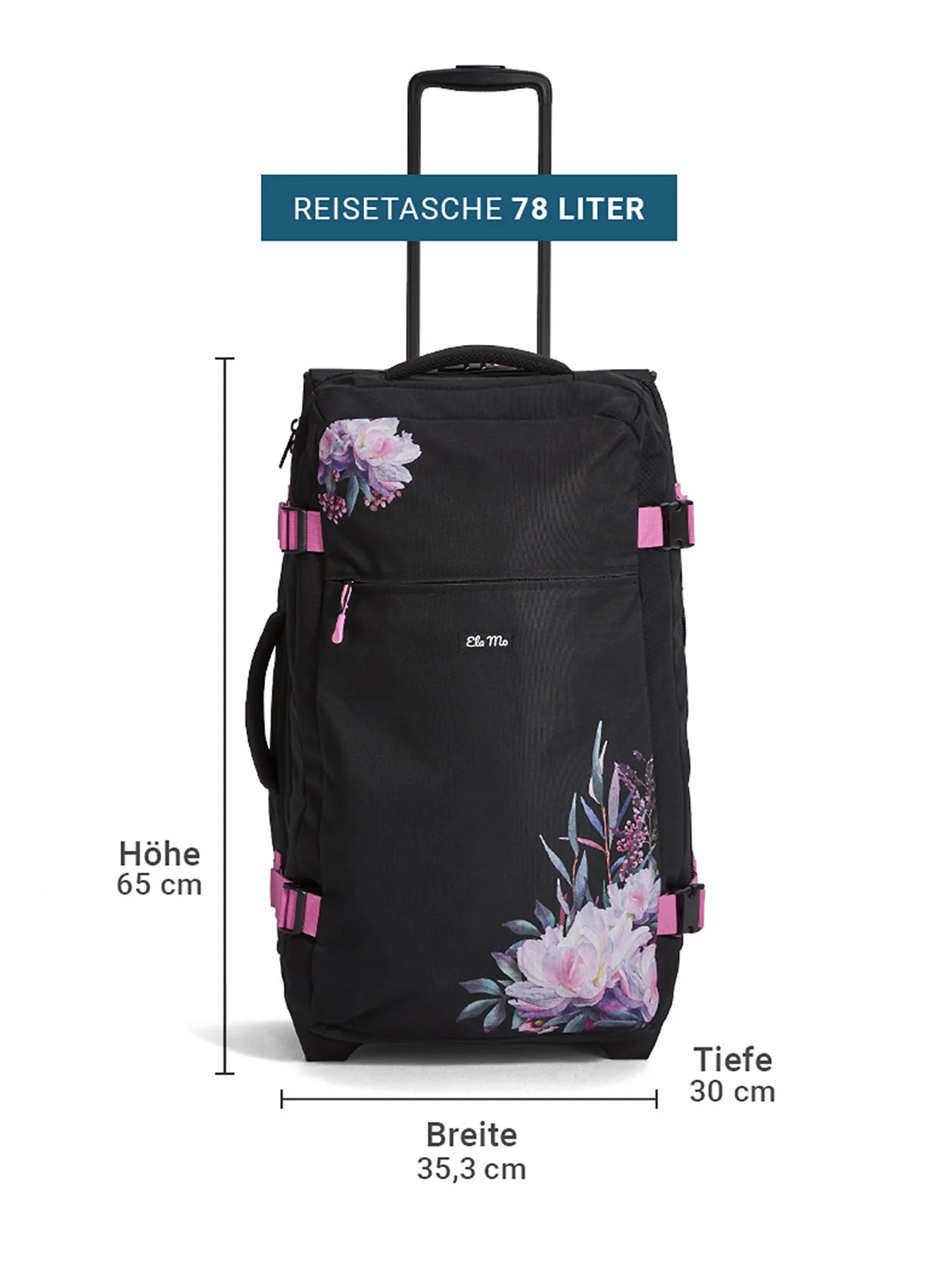 Ela Mo™ Reisetasche mit Rollen 78 Liter | Beauty in Darkness - Image 3
