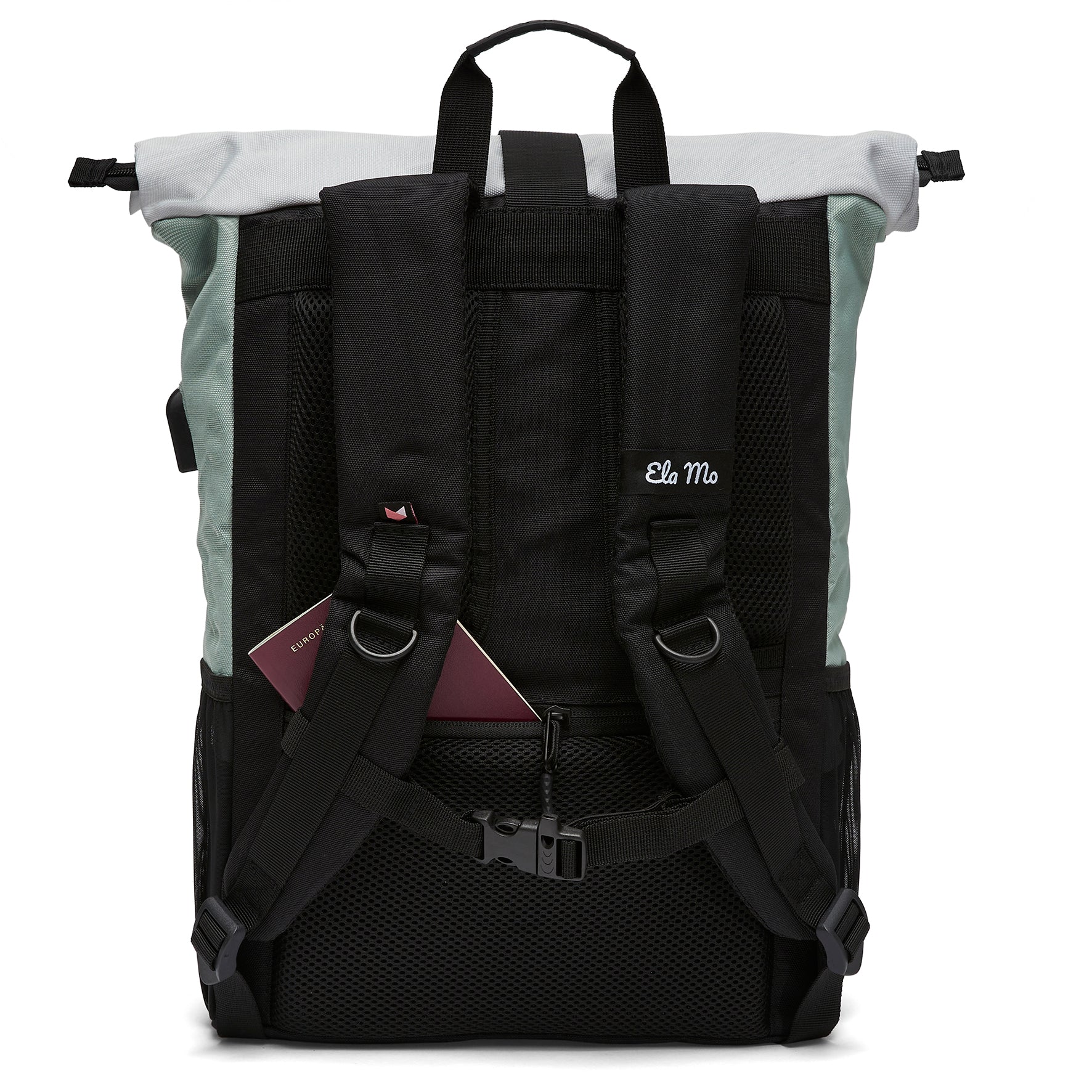 Ela Mo™ Rolltop Rucksack | Mintgrey - Image 5