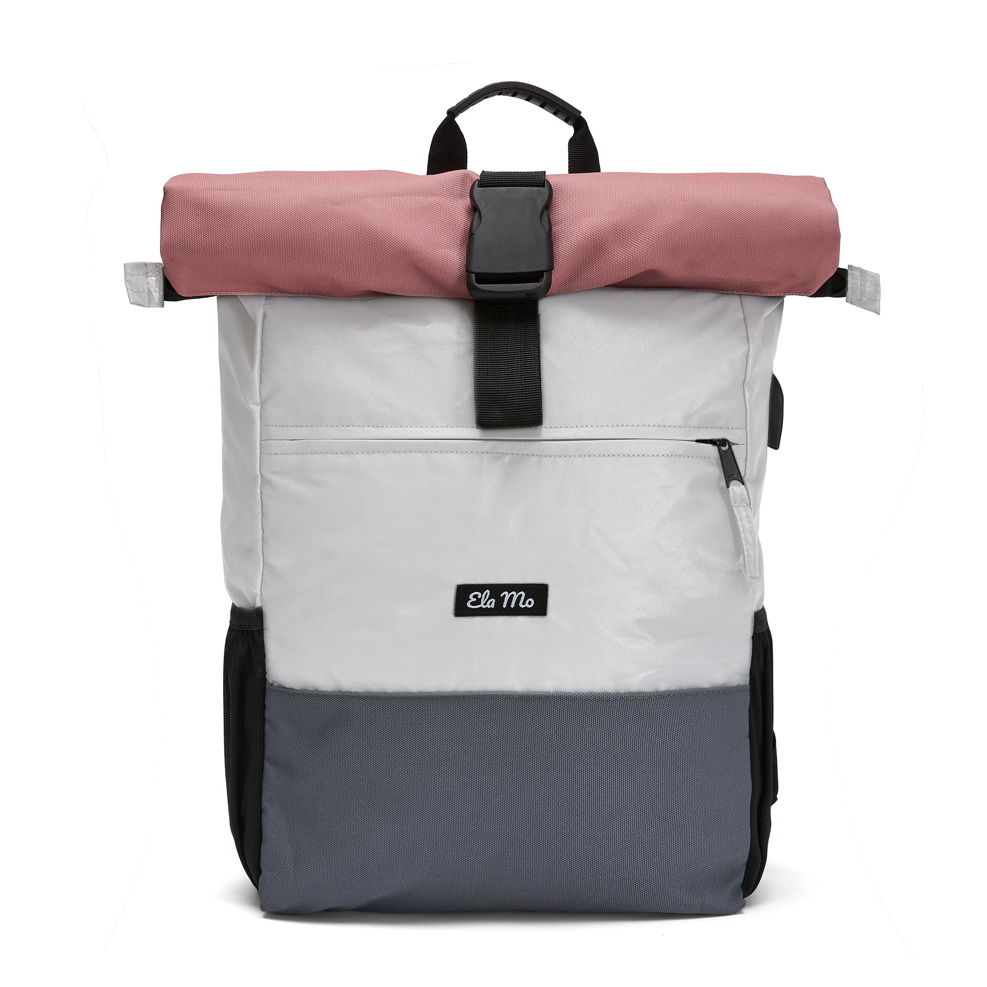 Ela Mo™ Rolltop Rucksack Night Edition | Peach - Image 4