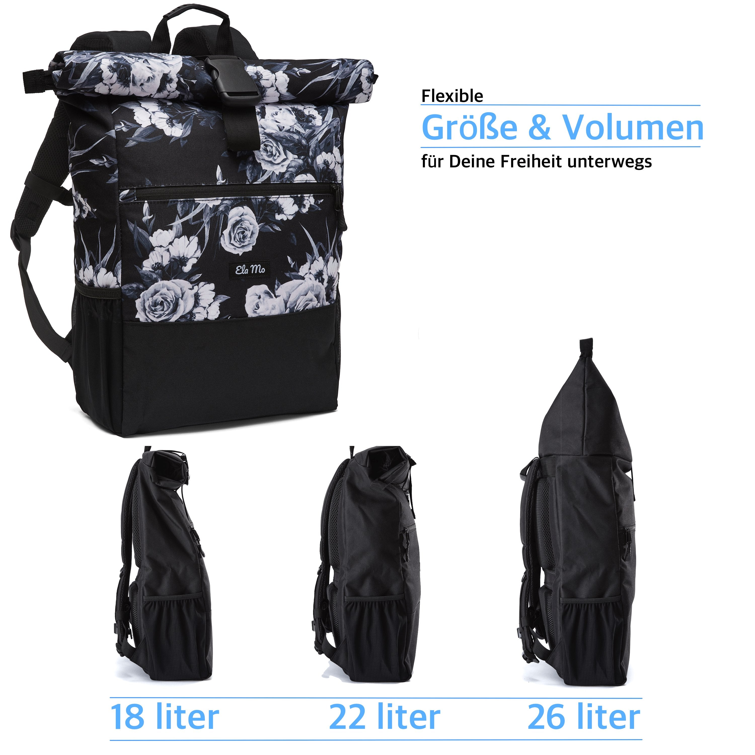 Ela Mo™ Rolltop Rucksack | Nightrose - Image 3