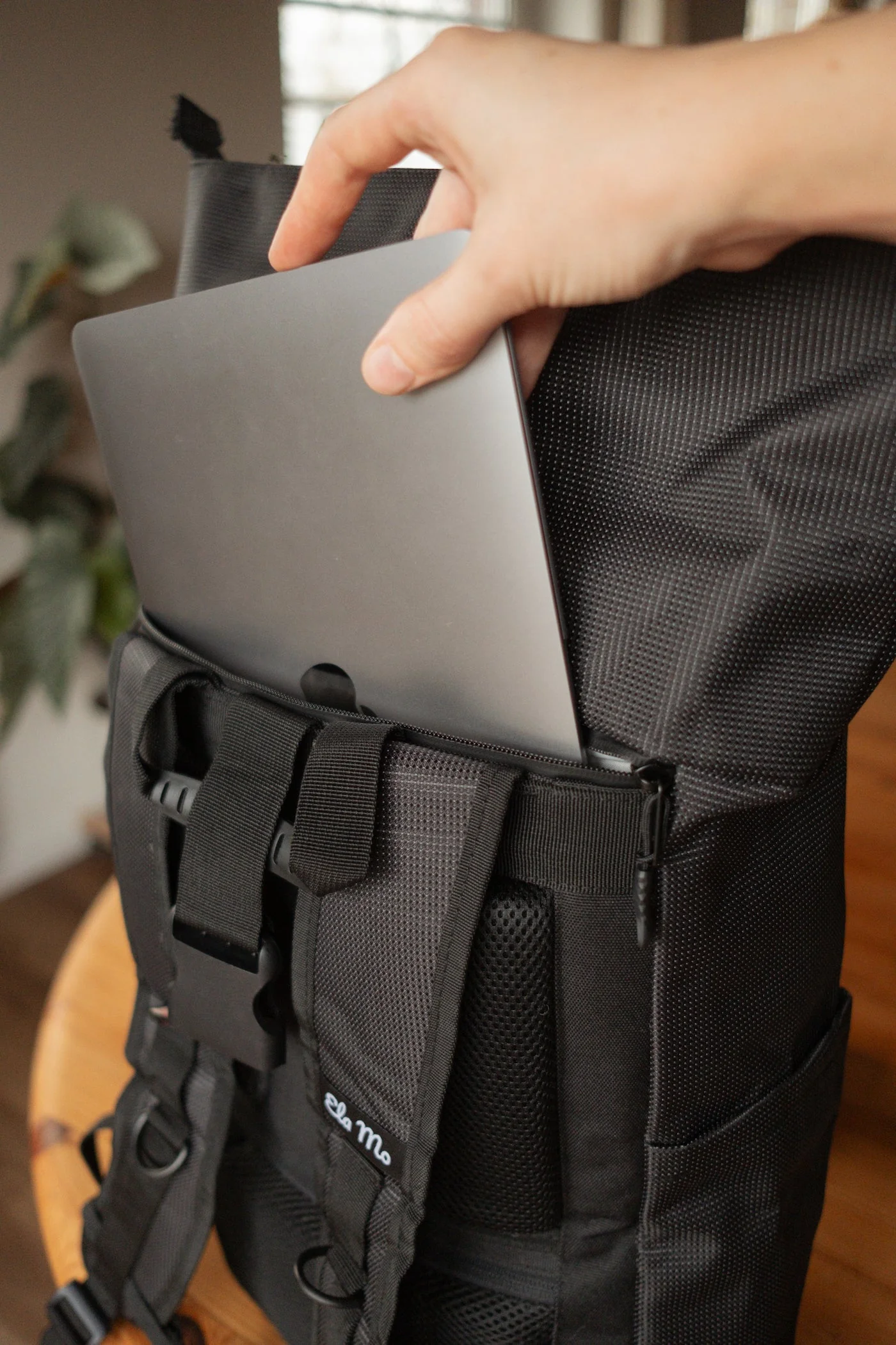 Ela Mo™ Rolltop Rucksack | Black Reflective - Image 4