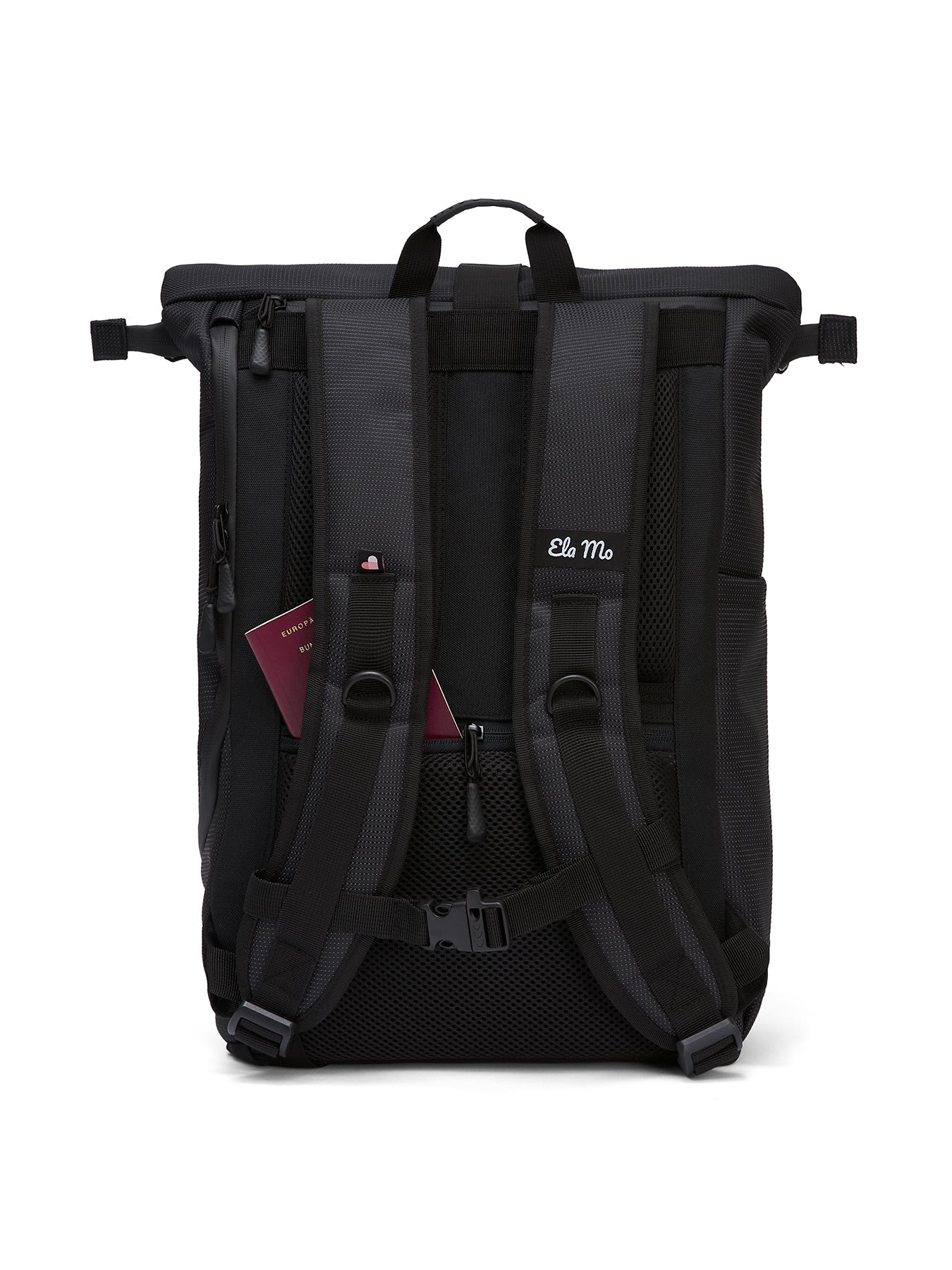 Ela Mo™ Rolltop Rucksack | Black Reflective - Image 8