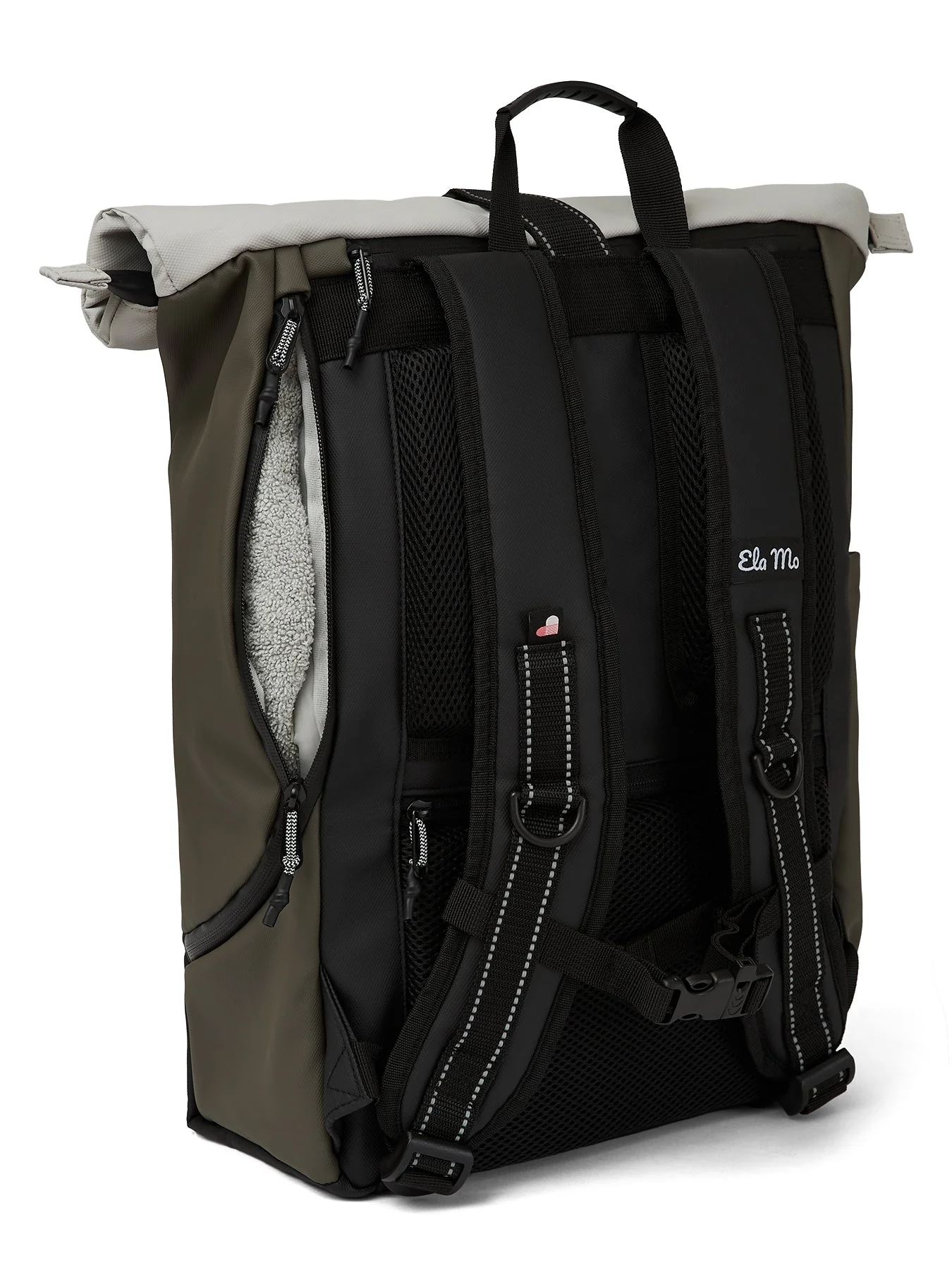 Ela Mo™ Rolltop Rucksack | Coated Edition Olive - Image 10