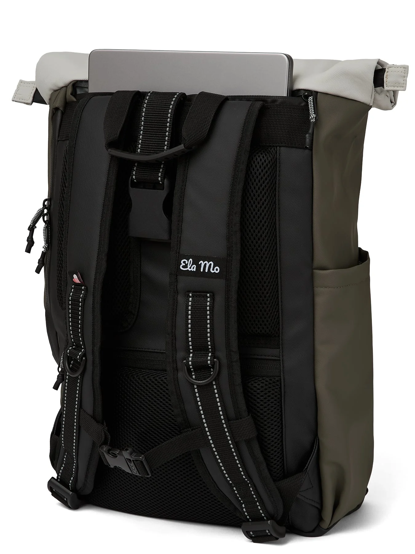 Ela Mo™ Rolltop Rucksack | Coated Edition Olive - Image 11
