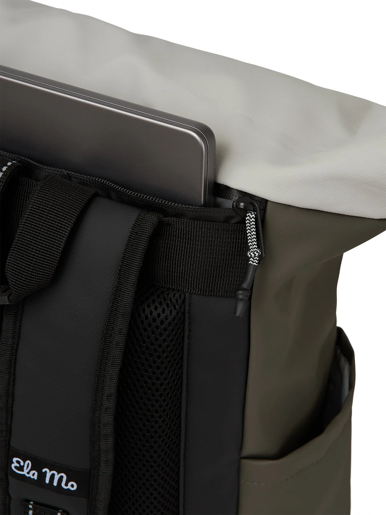 Ela Mo™ Rolltop Rucksack | Coated Edition Olive - Image 12