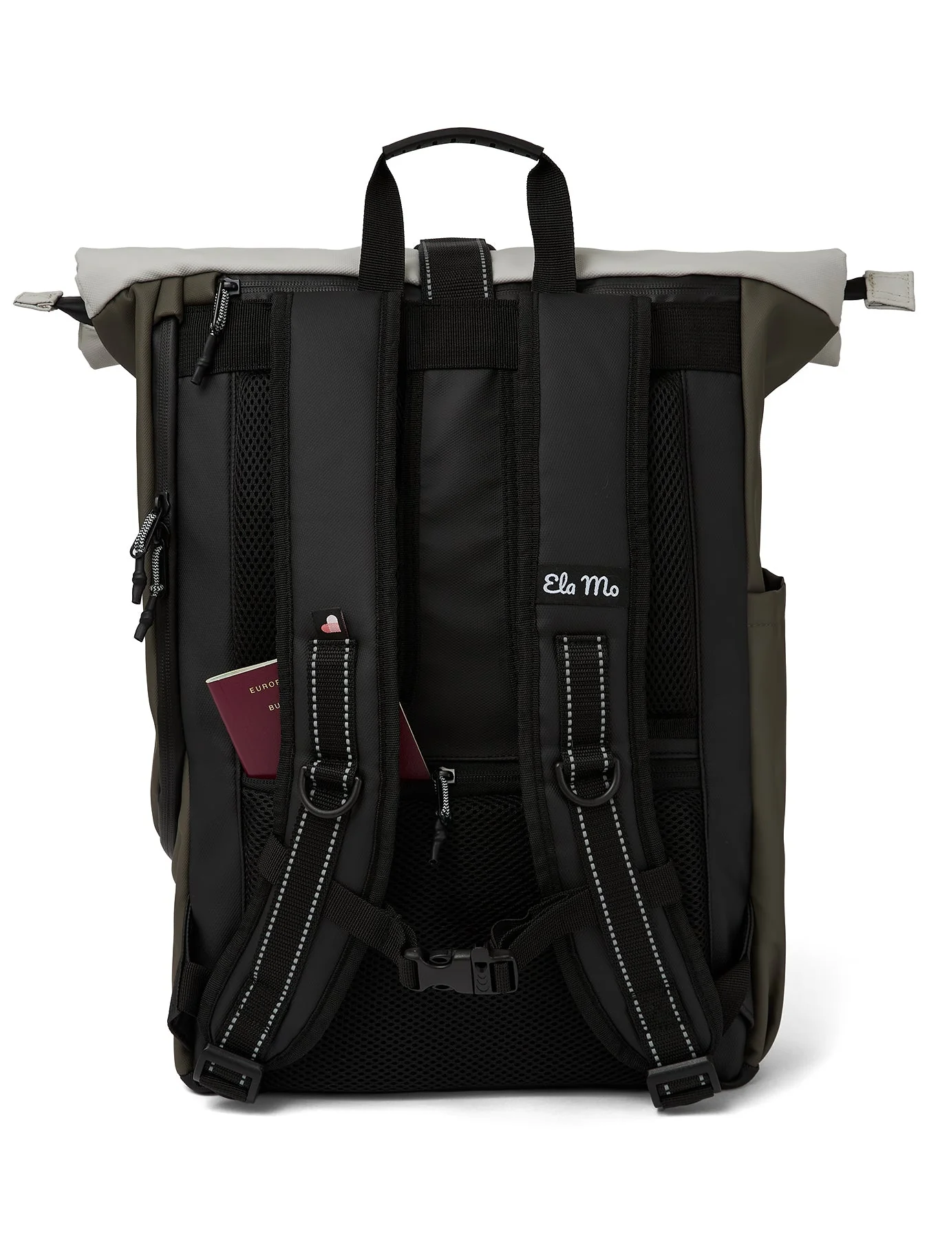 Ela Mo™ Rolltop Rucksack | Coated Edition Olive - Image 7