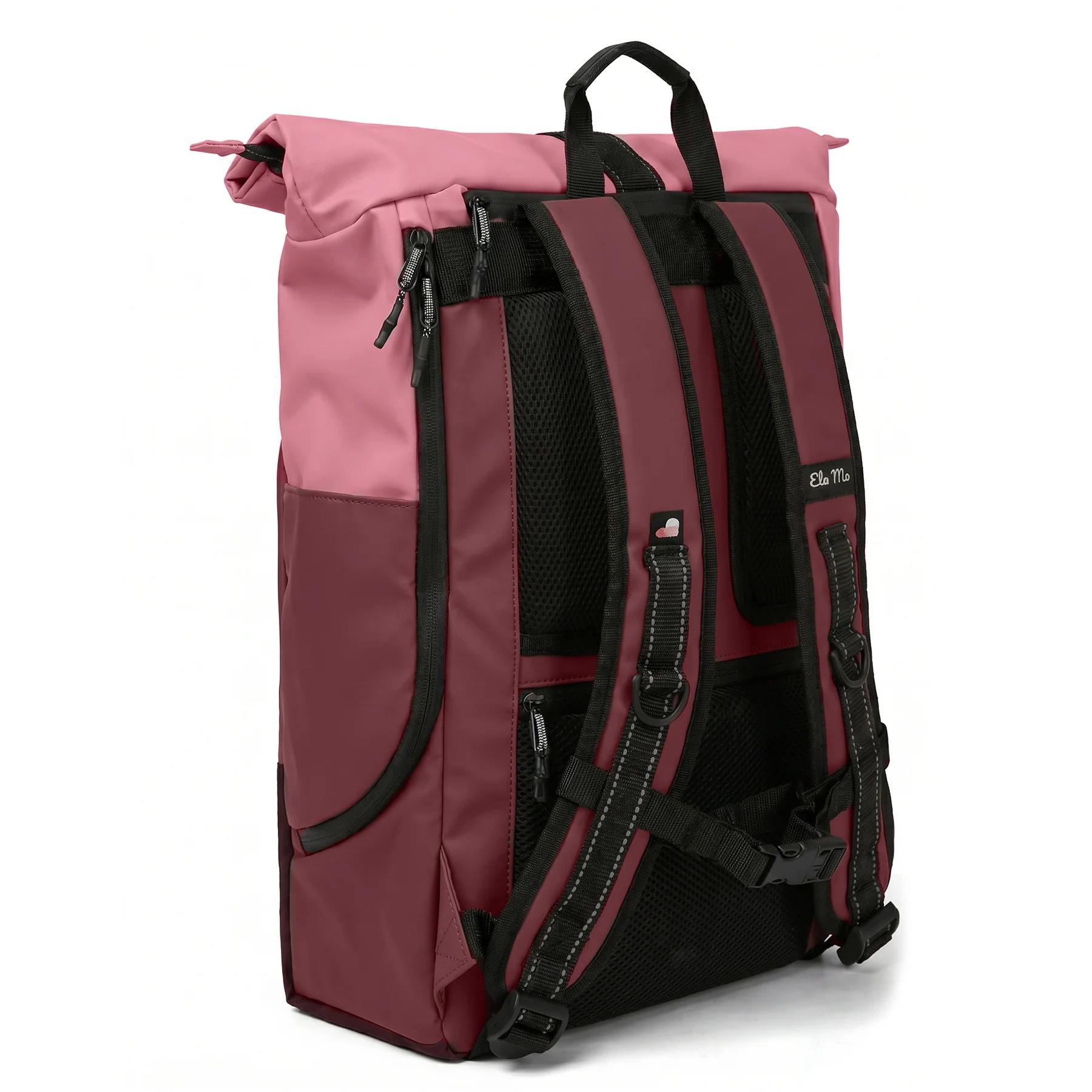 Ela Mo™ Rolltop Rucksack | Coated Edition Dark Berry - Image 4