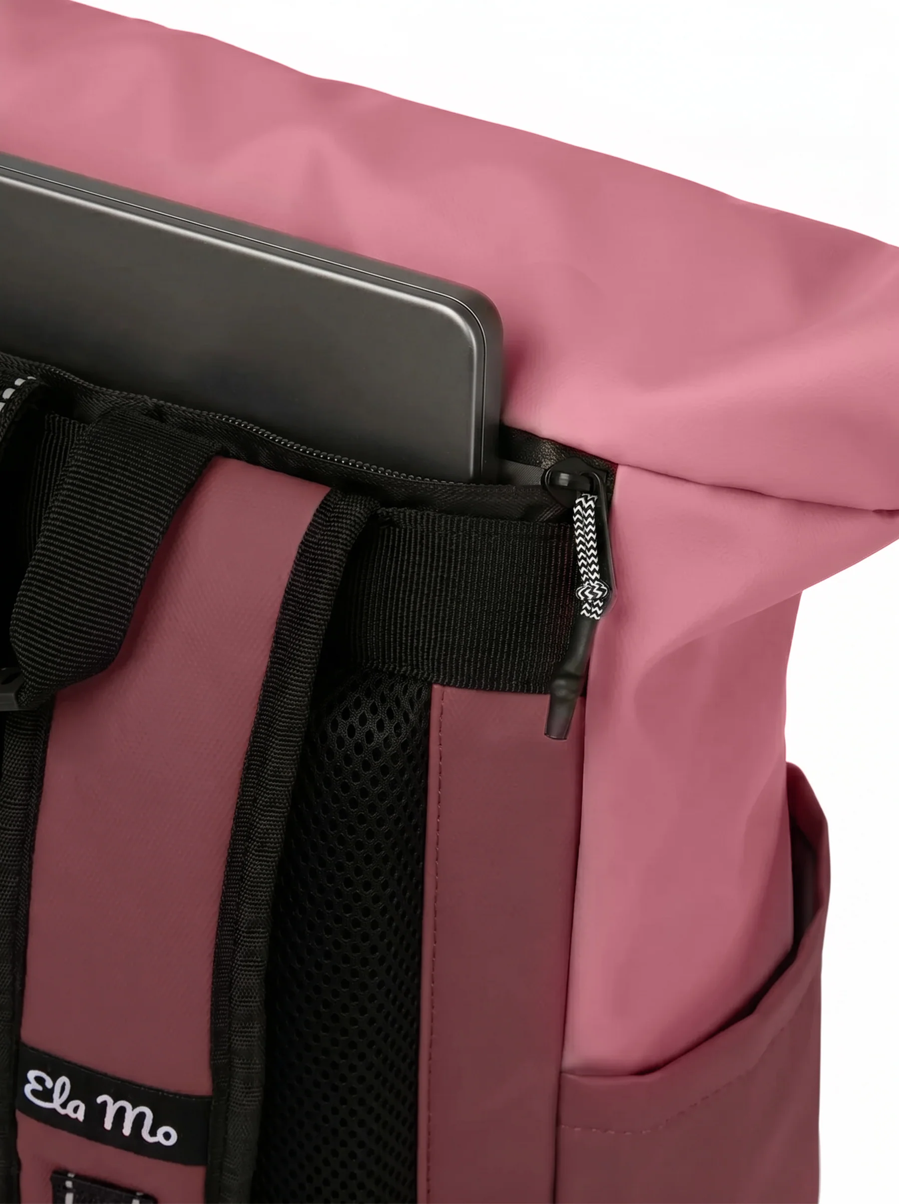 Ela Mo™ Rolltop Rucksack | Coated Edition Dark Berry - Image 5