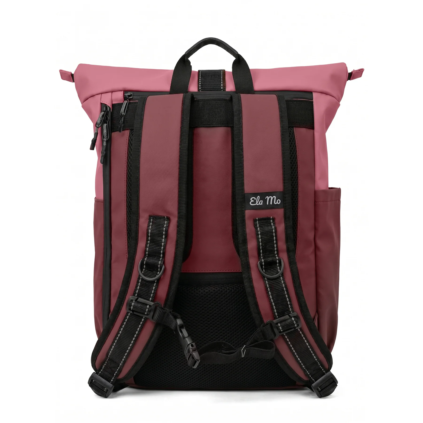 Ela Mo™ Rolltop Rucksack | Coated Edition Dark Berry - Image 6