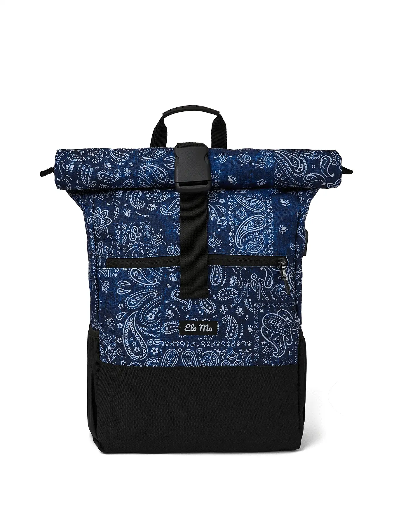 Ela Mo™ Rolltop Rucksack | Denim Paisley - Image 4