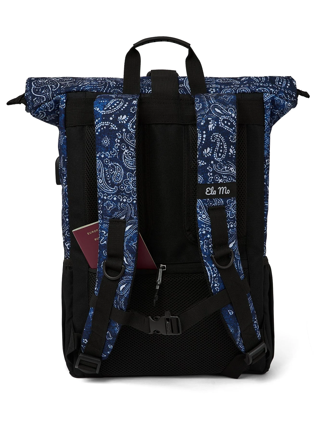 Ela Mo™ Rolltop Rucksack | Denim Paisley - Image 5