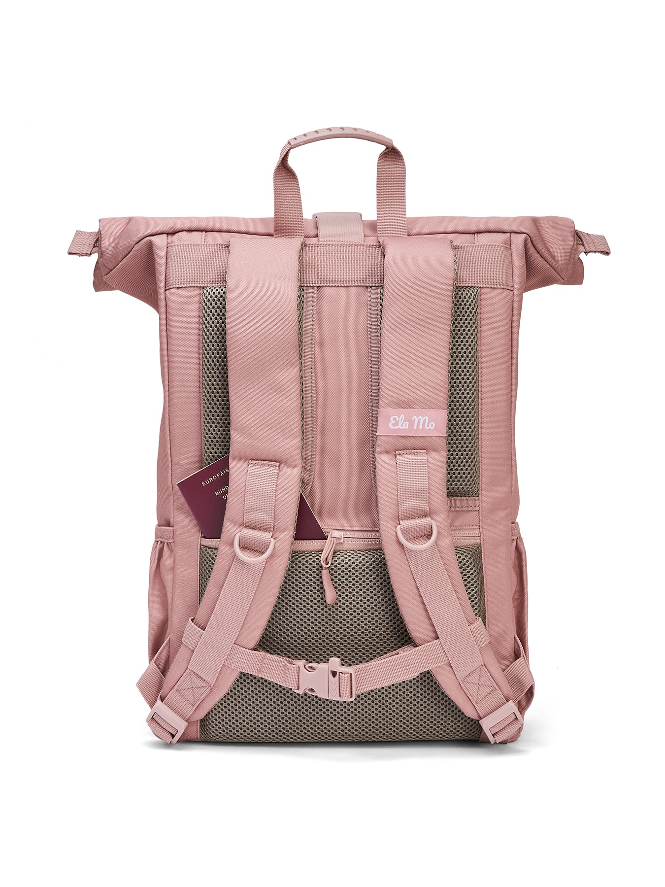 Ela Mo™ Rolltop Rucksack | Pastel Rose - Image 4