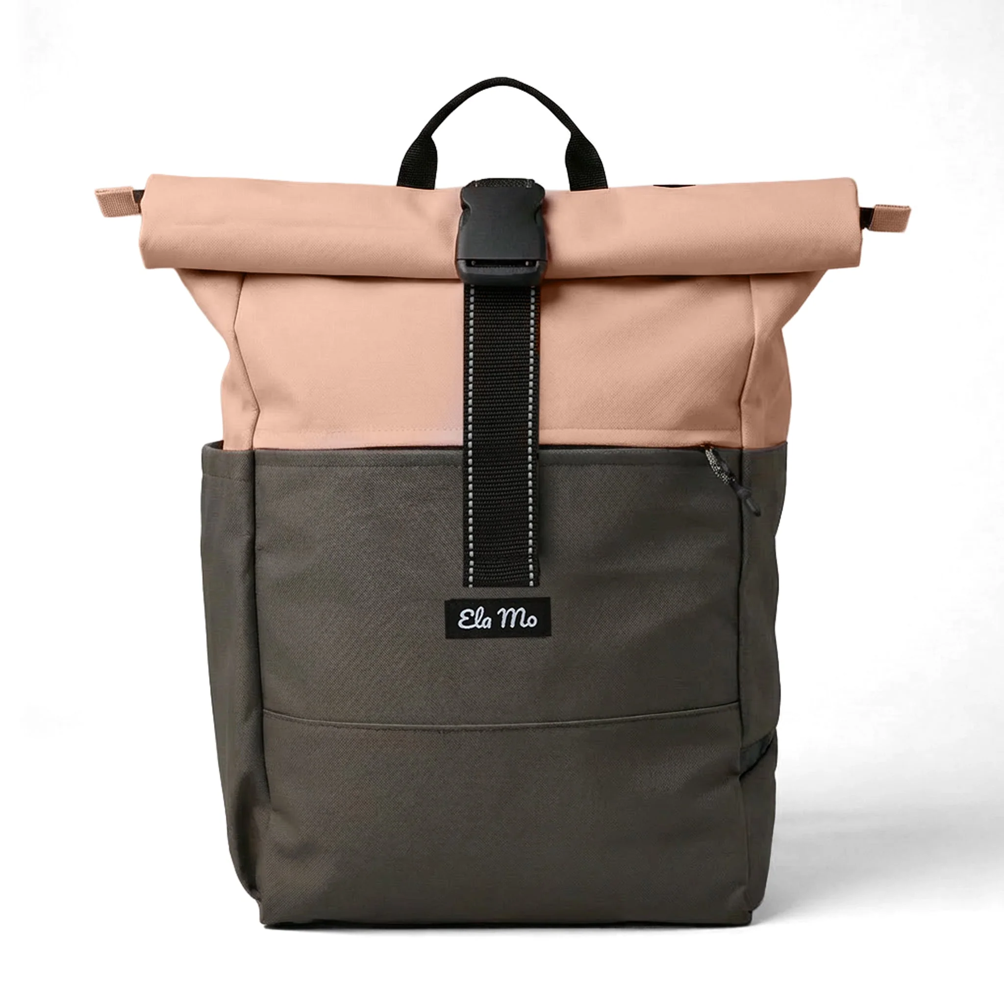 Ela Mo™ Rolltop Rucksack | Coated Edition Peach Blush - Image 8
