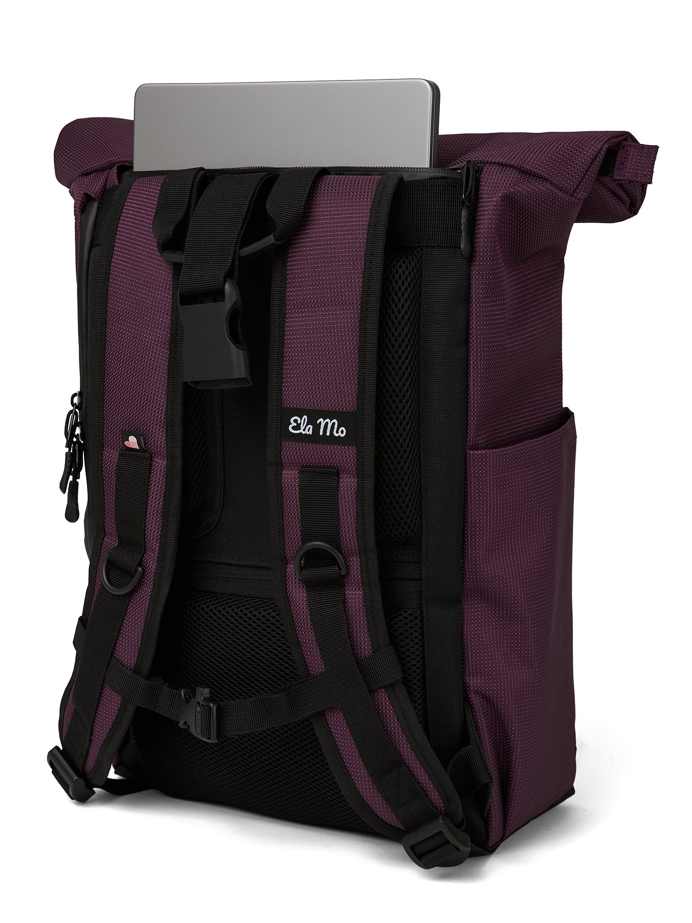 Ela Mo™ Rolltop Rucksack | Plum Reflective - Image 10