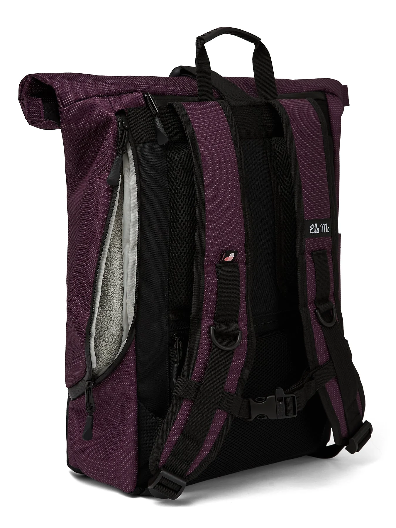 Ela Mo™ Rolltop Rucksack | Plum Reflective - Image 9