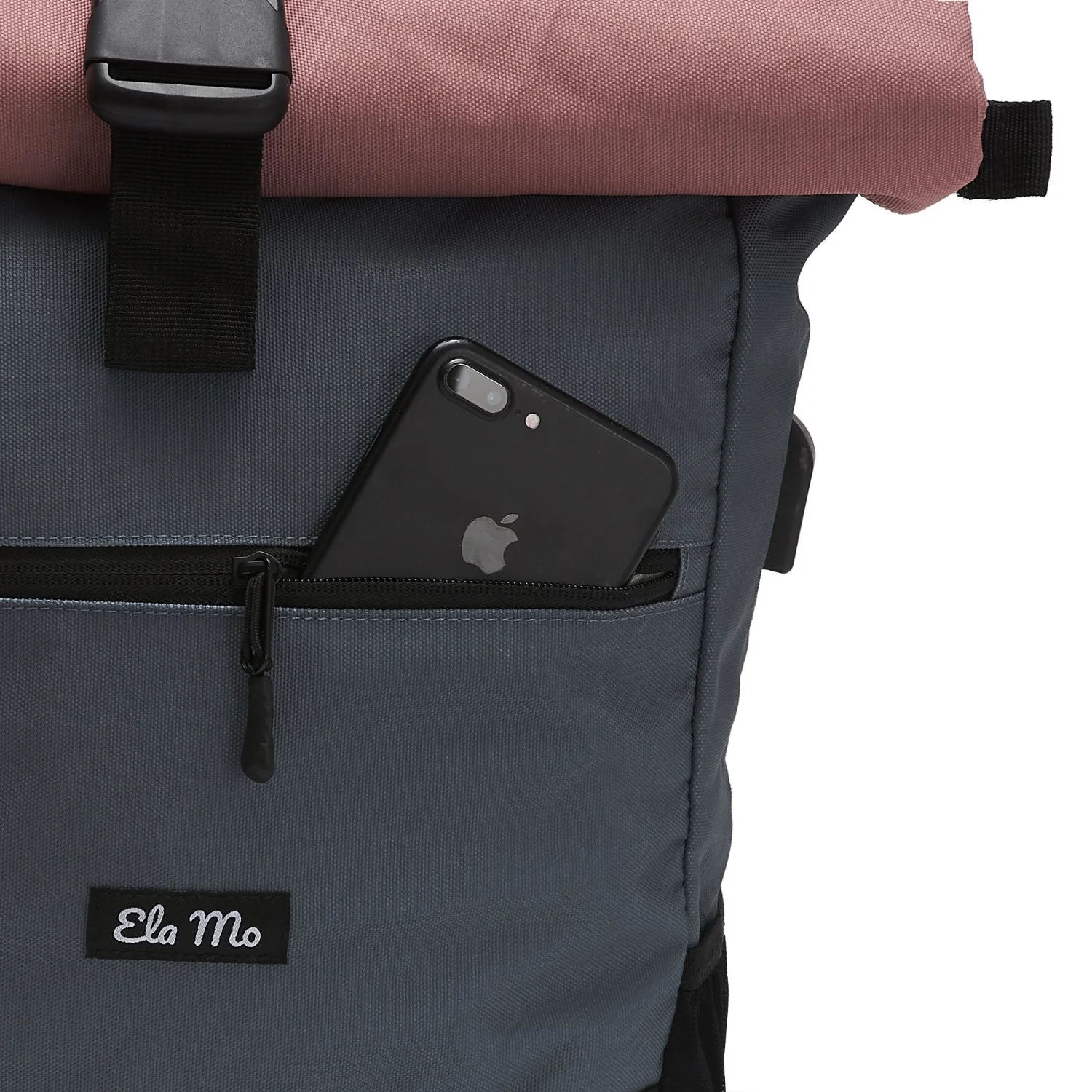Ela Mo™ Rolltop Rucksack | Salmon - Image 5