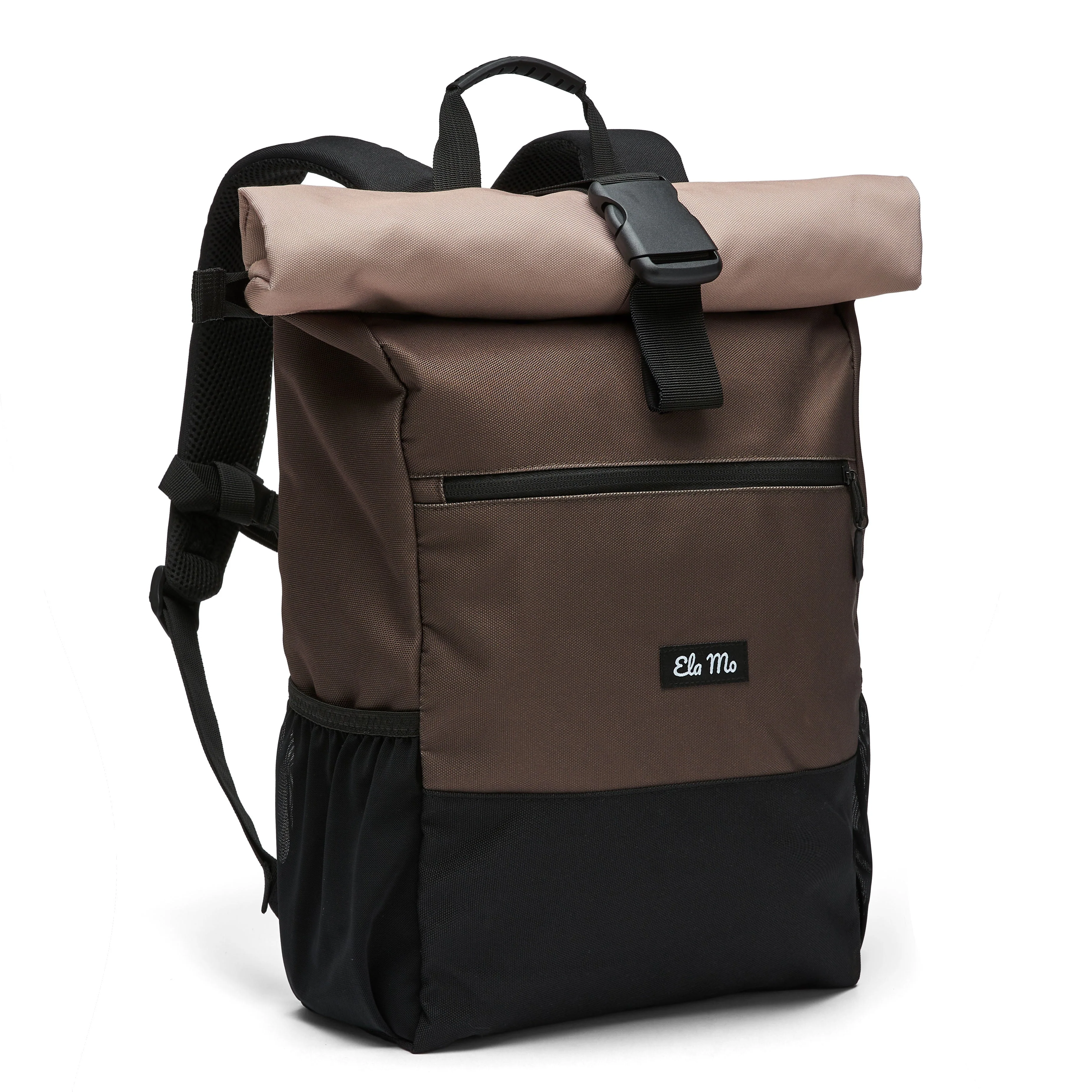 Ela Mo™ Rolltop Rucksack | Sand and Olive - Image 4