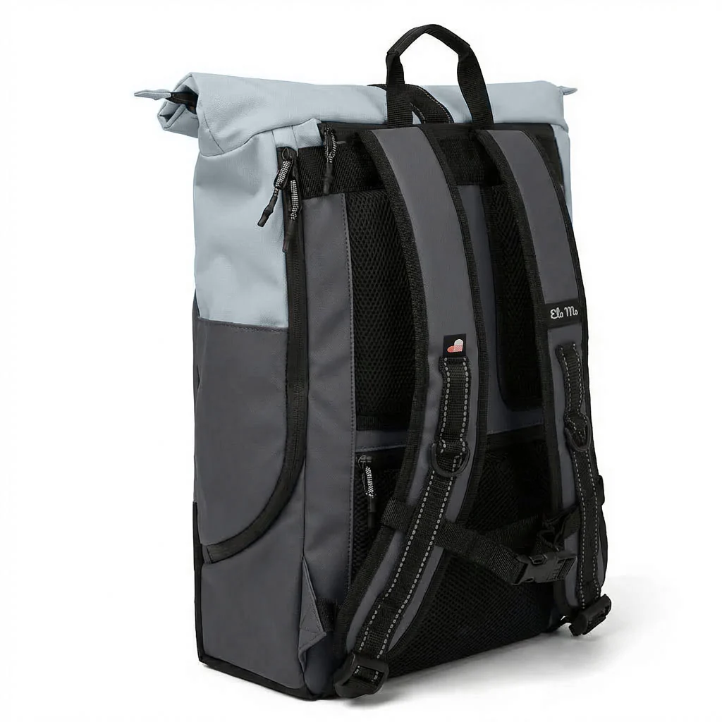 Ela Mo™ Rolltop Rucksack | Coated Edition Smoke Blue - Image 5