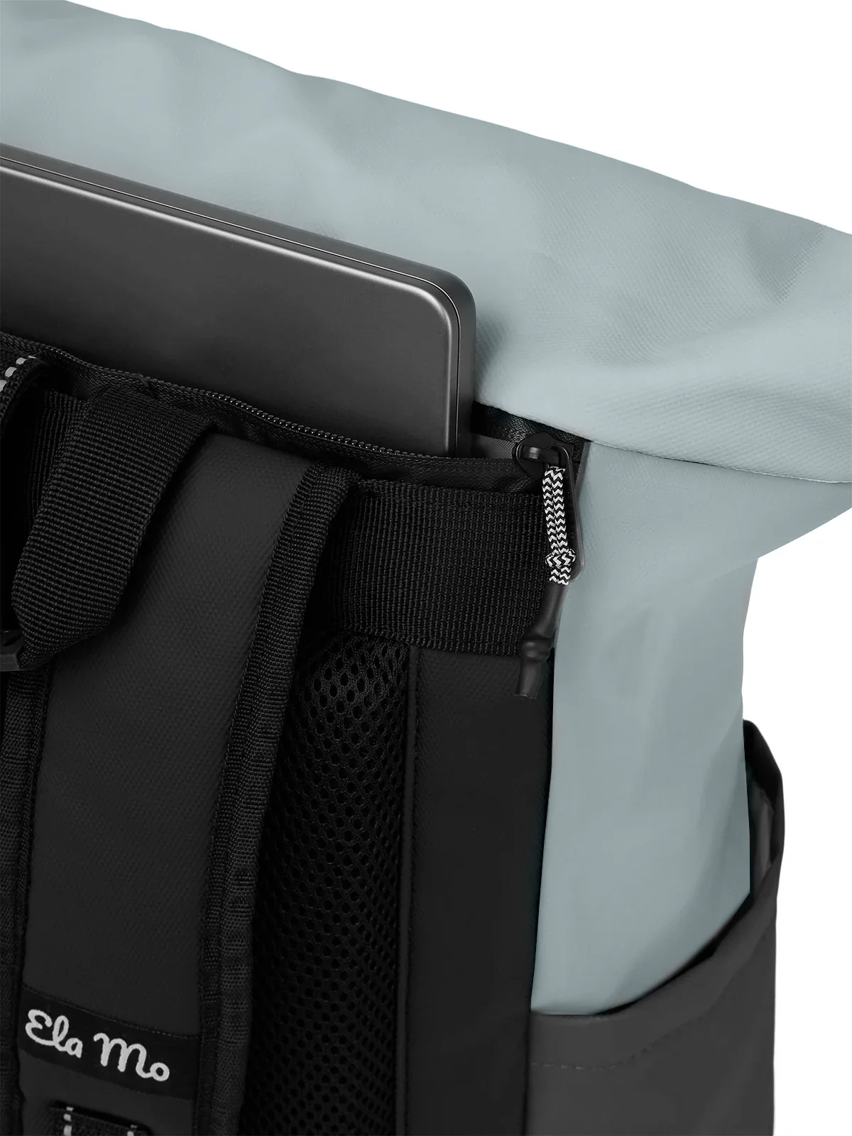 Ela Mo™ Rolltop Rucksack | Coated Edition Smoke Blue - Image 7