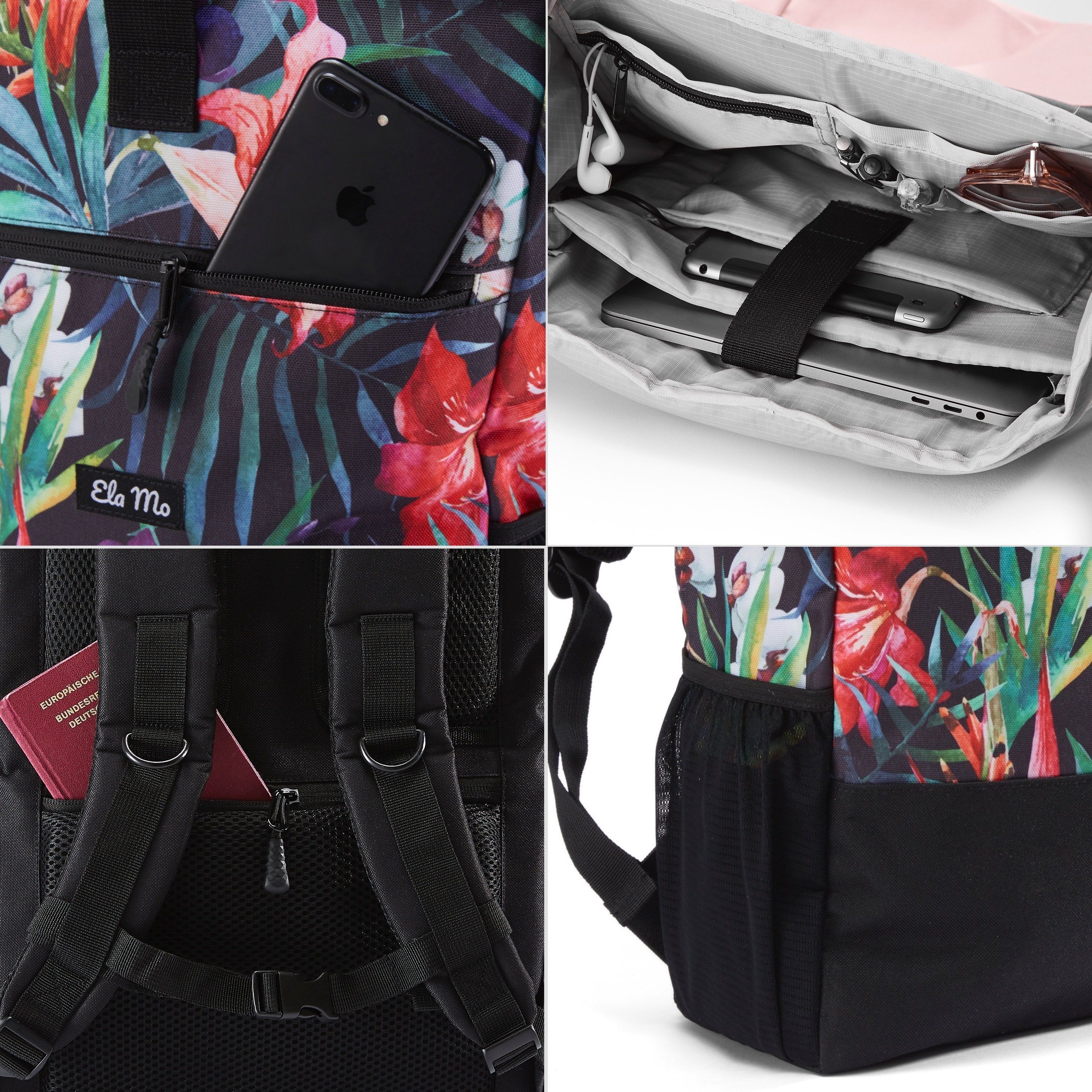 Ela Mo™ Rolltop Rucksack | Tropical Heat - Image 5
